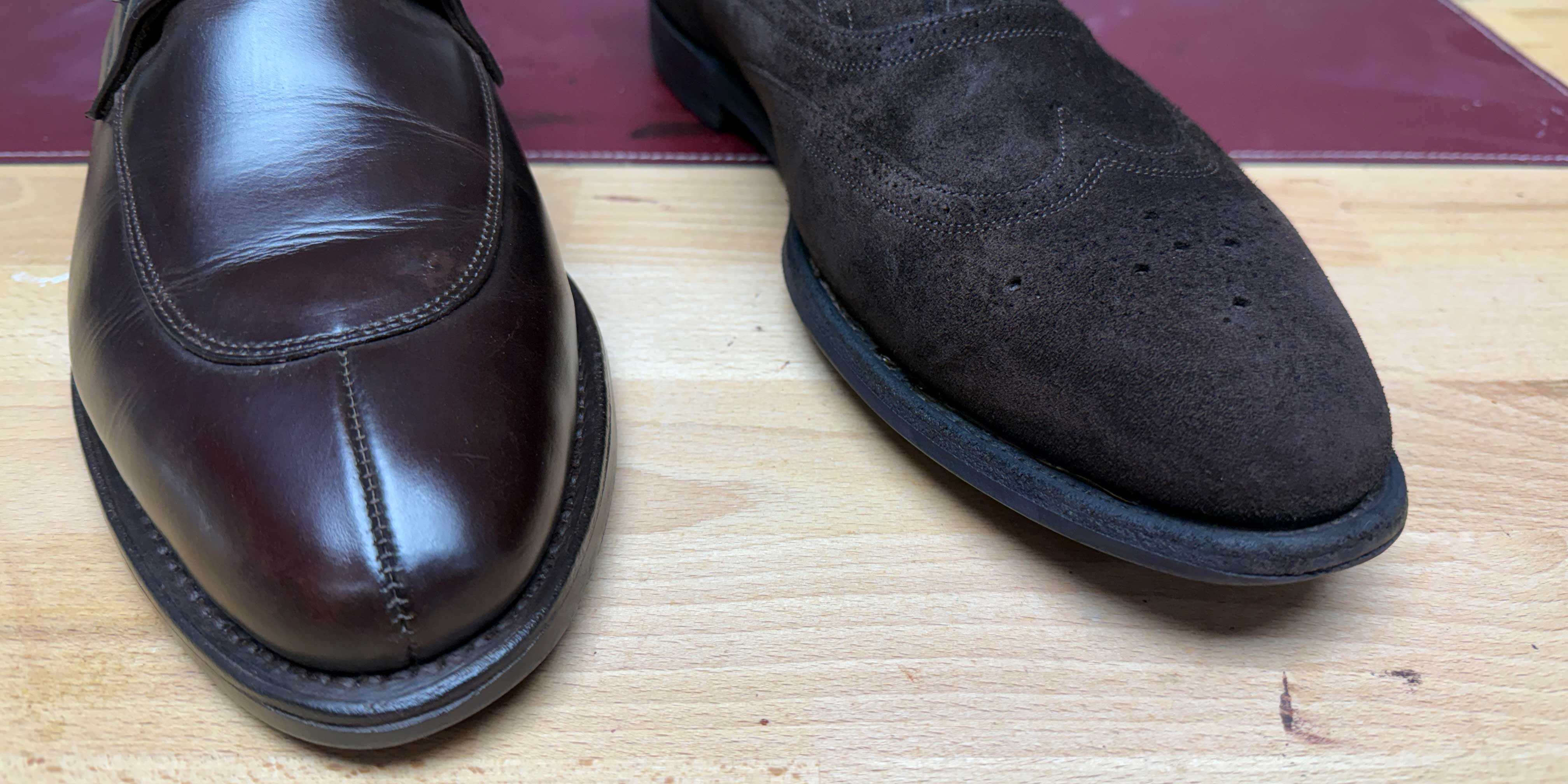 Sauber Schuhe nach Reinigung und Pflege