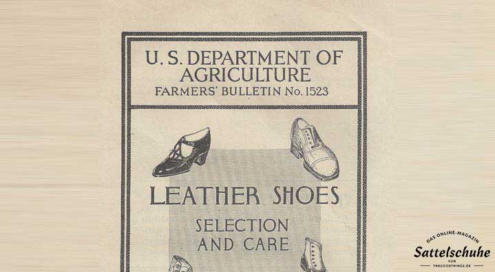 Lederschuhe - Auswahl und Pflege USA 1933